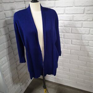 Premise Studio Ladies Size Large Purple 3/4 Sleeves Lightweight Open Cardigan